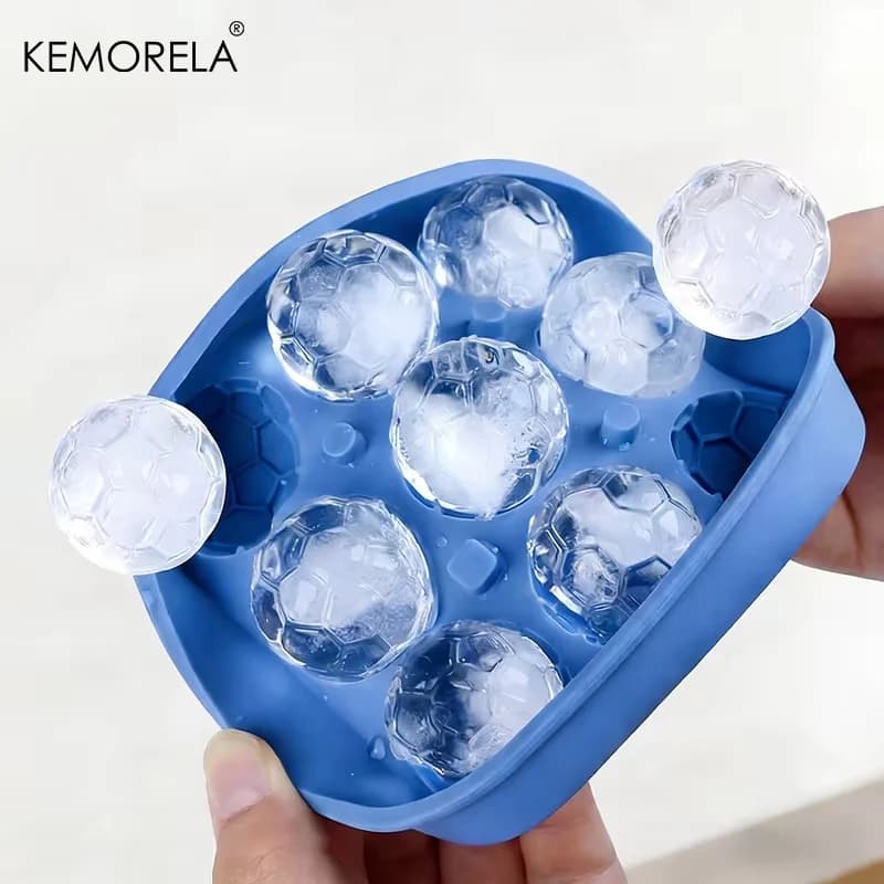 9-Fächer Fußball-Eiswürfelform mit Deckel