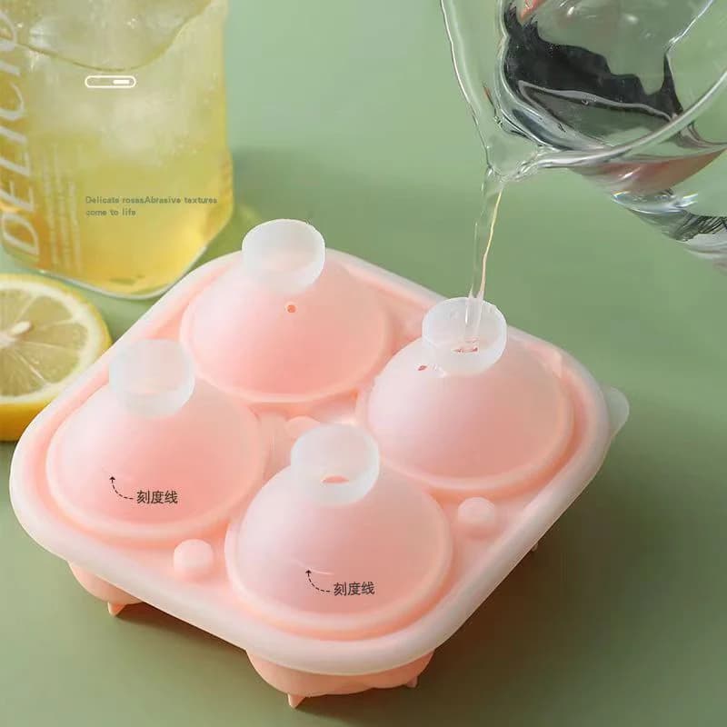 Rose-Eiswürfelform mit 4 Mulden