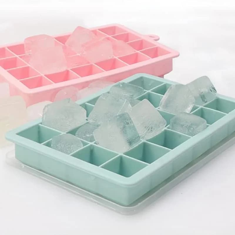 24-Raster quadratische Eiswürfelform mit Deckel