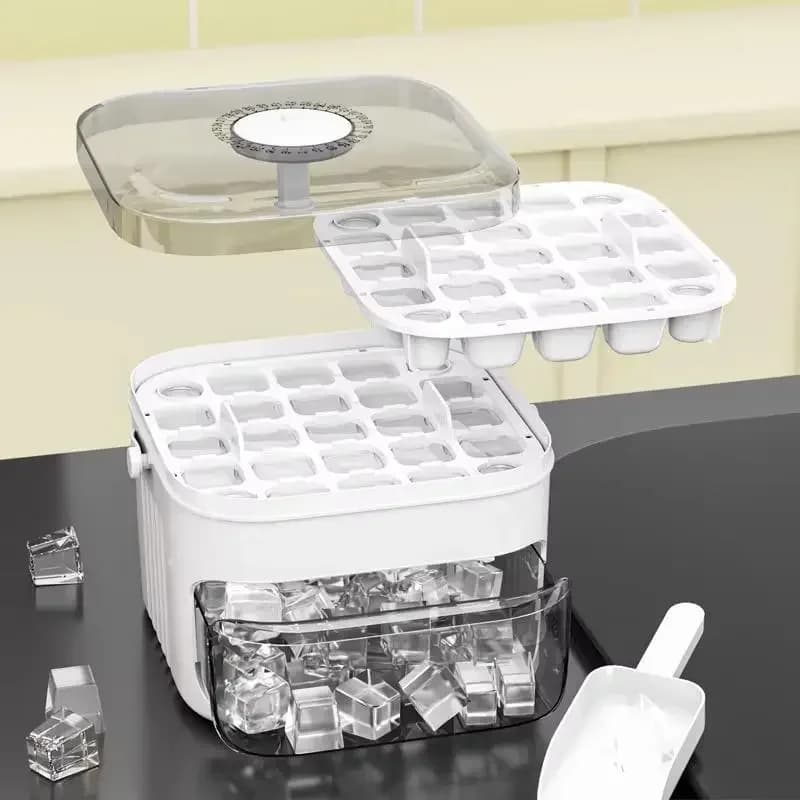Eiswürfelbox mit großem Fassungsvermögen und Doppelschicht